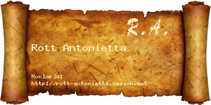 Rott Antonietta névjegykártya